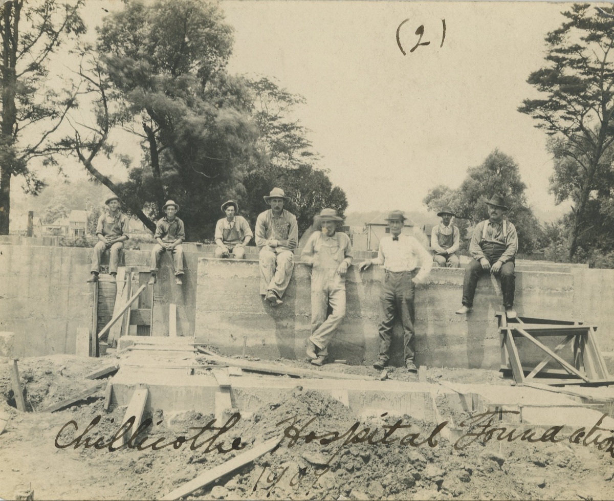 CHILLICOTHE HOSPITAL FOUNDATION CONSTRUCTION, 1909