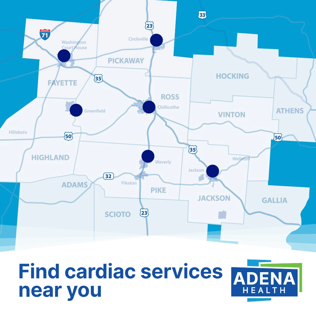 Service Area Map of Cardiology