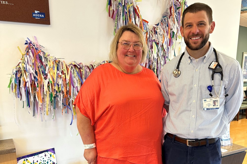 Lisa Ehman-Chapman with Dr. Greg Thompson - Cancer Center photo