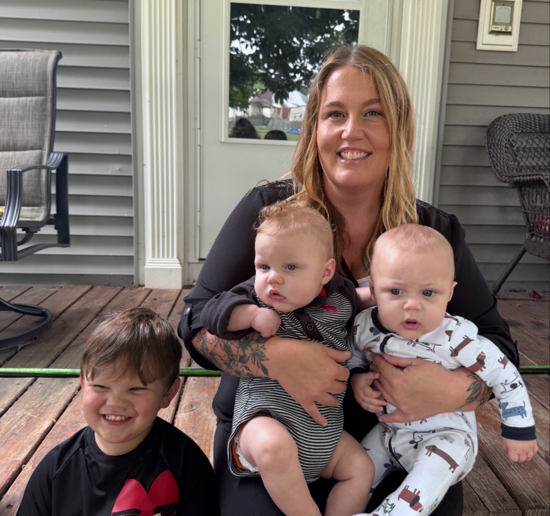 Courtney Williams with her kids.