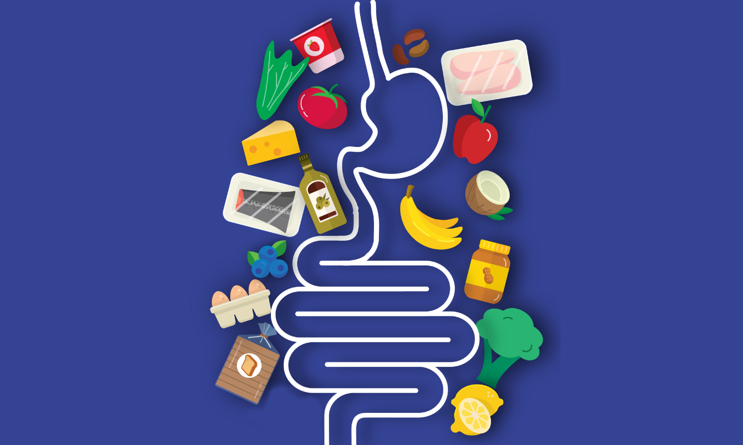 A colorectal cancer stock graphic for a blog.