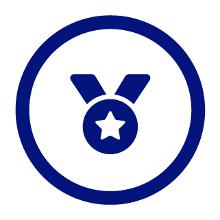 dark blue award icon