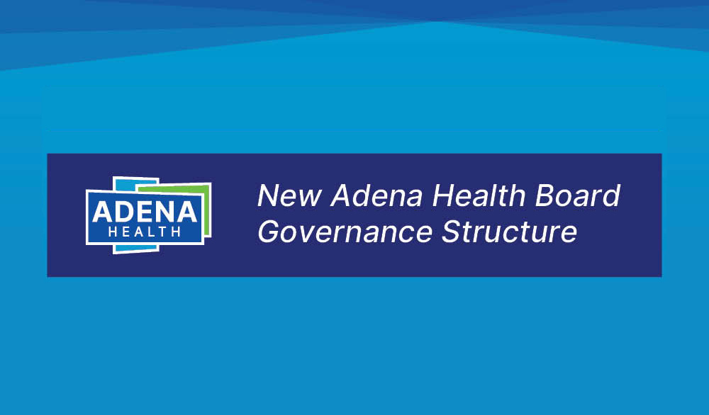 Graphic of the Adena Health board governance structure title