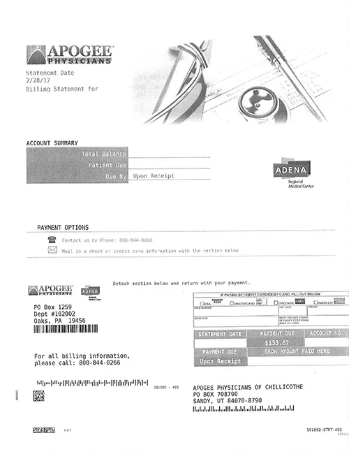 apogeeApogee Physician (Hospitalist) Bill