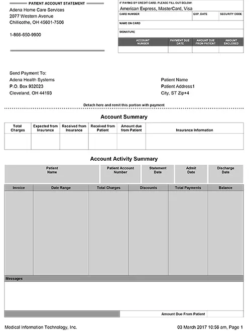 Adena Home Health & Hospice Bill