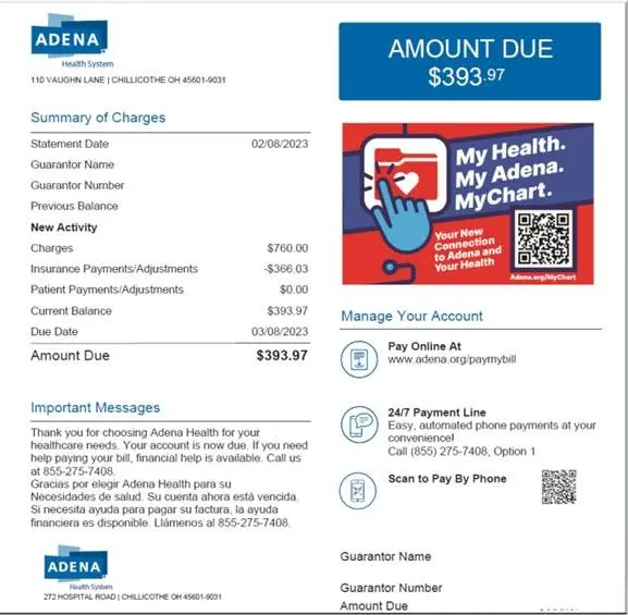 Sample Hospital Services Bill