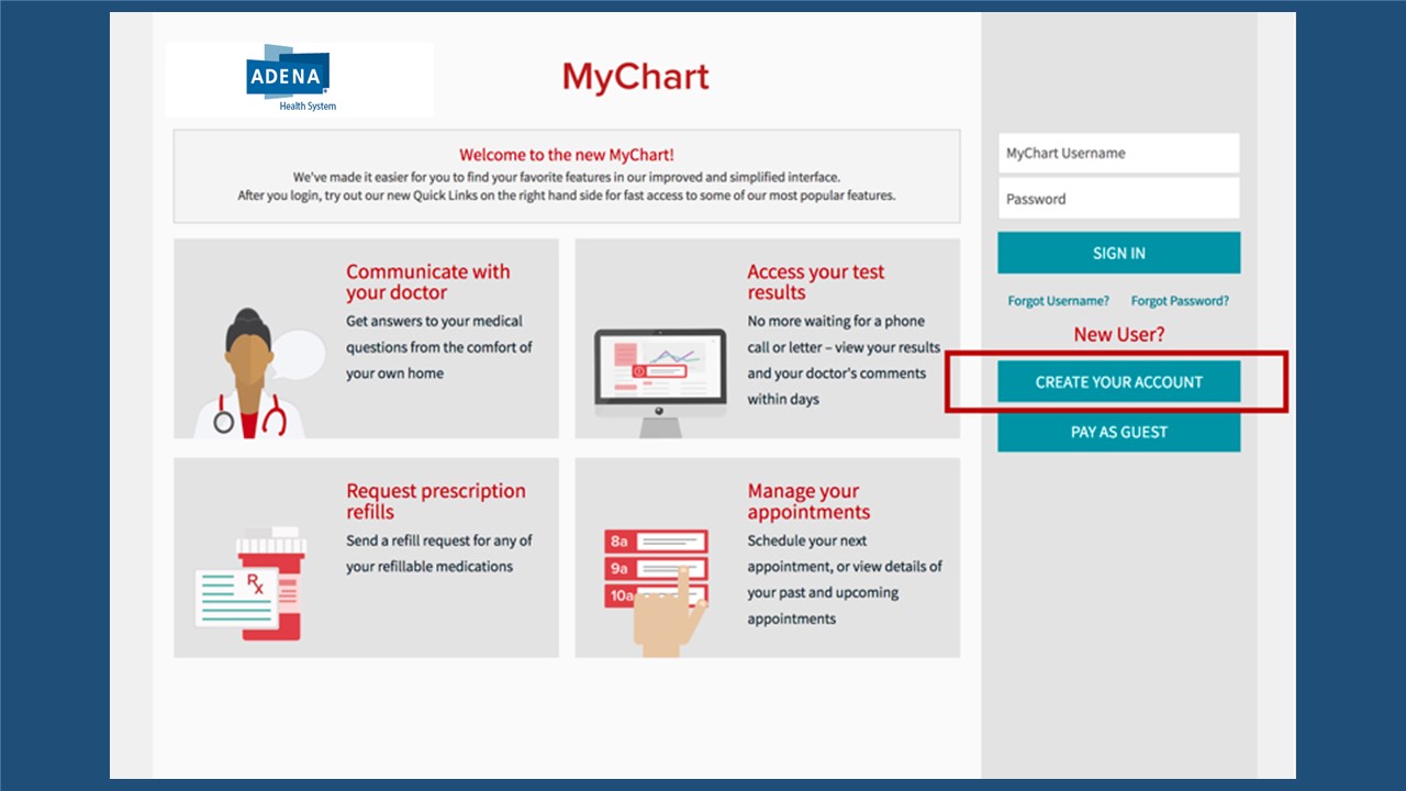 1 MyChart - Create Account