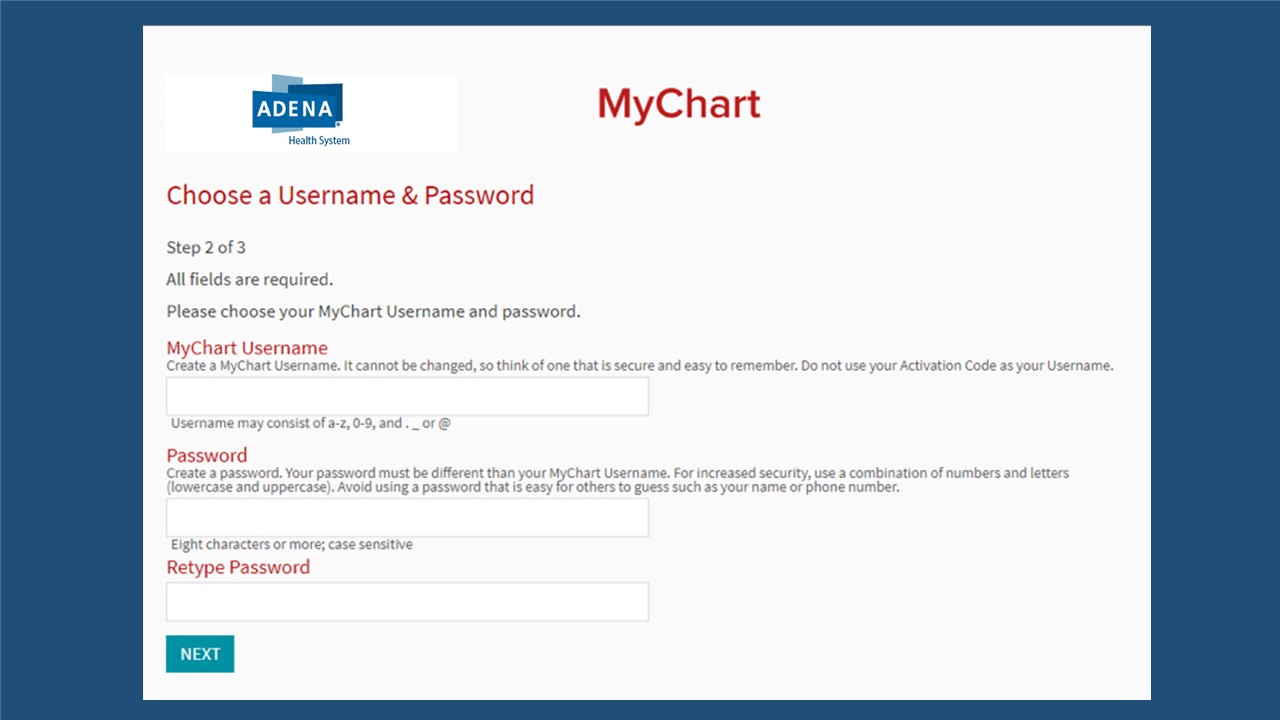 MyChart - Login Page